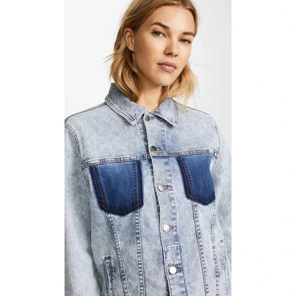 L'AGENCE Karina Jean Jacket Classic Sky Size L - Picture 5 of 10